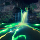 Illustration for article titled Putting Glowsticks Inside Waterfalls Is Mesmerizingly Beautiful